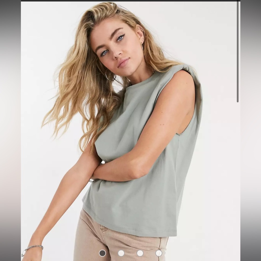 AllSaints Mika Tank in slate grey